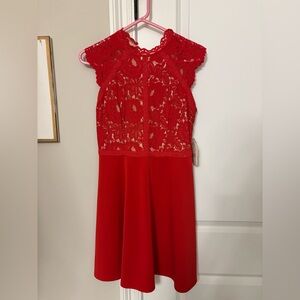 Altar'd State Red Lace Mini Dress